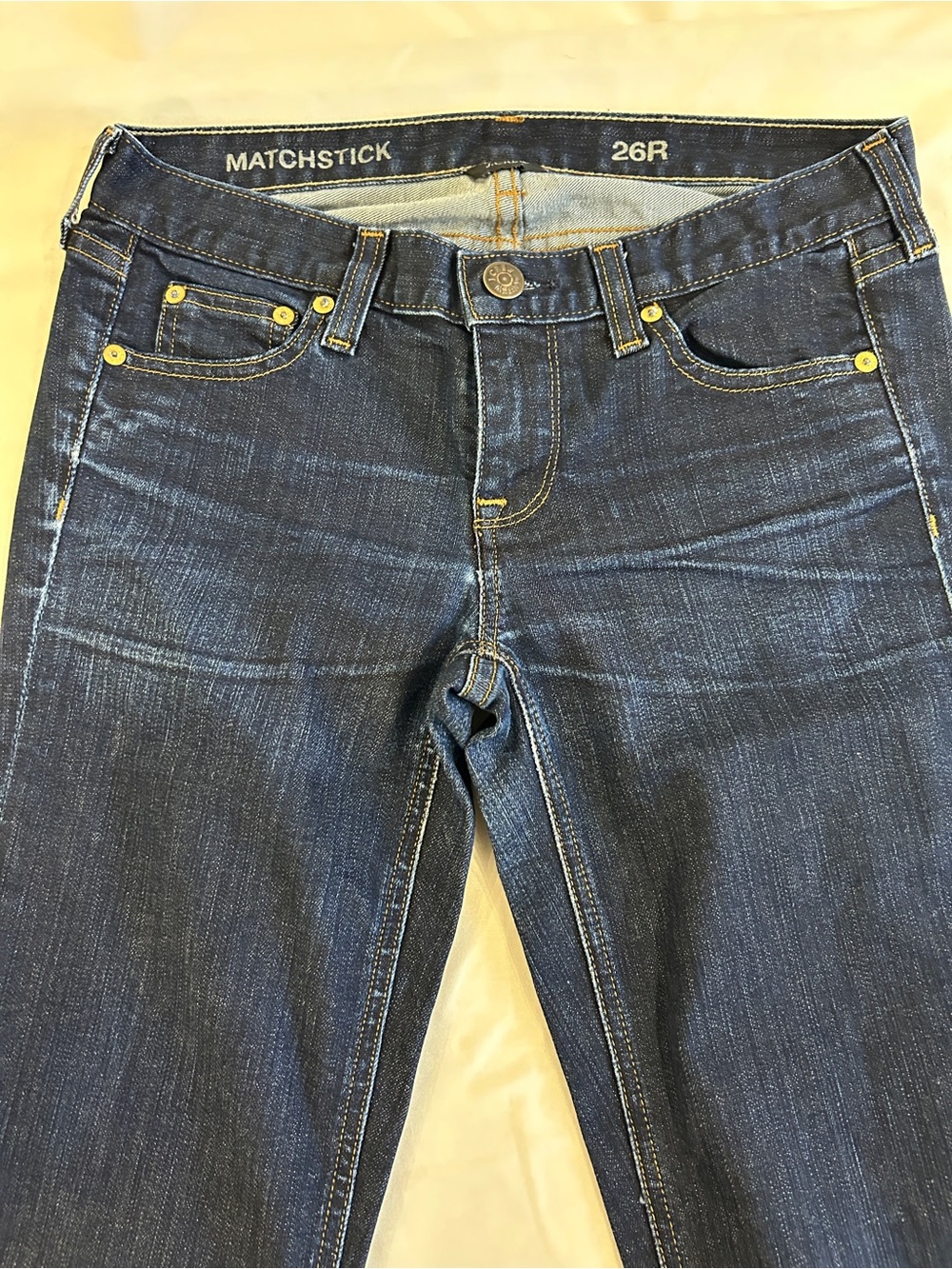 J. Crew Matchstick Skinny Jeans in Dark Blue Denim 26R 33”